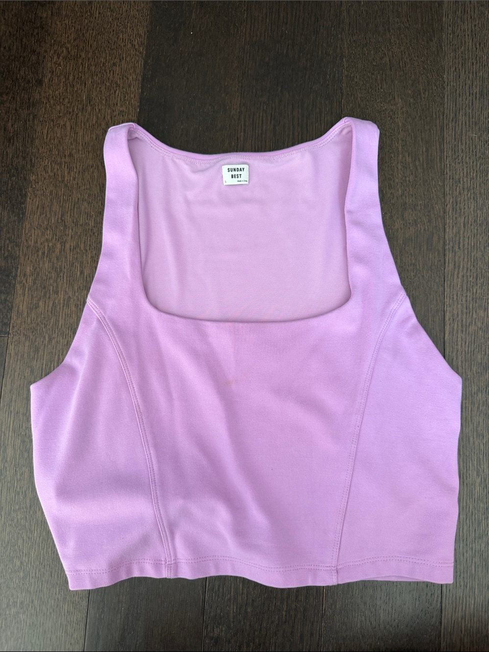 Aritzia Sunday Best Amethyst Jagger Top - Square-Neck Crop Tank